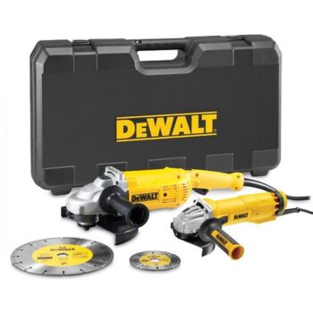ΣΕΤ ΓΩΝΙΑΚΩΝ ΤΡΟΧΩΝ DWE4157-QS + DWE492-QS / DEWALT DWE492DUO2-QS