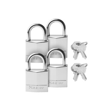 ΣΕΤ 4 ΛΟΥΚΕΤΑ ΝΙΚΕΛ 20ΜΜ MASTER LOCK 629Q - 155223