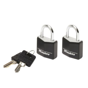 ΣΕΤ 2 ΛΟΥΚΕΤΑ ΜΕ ΚΑΛΥΜΜΑ ΠΡΟΣΤΑΣΙΑΣ 20ΜΜ MASTER LOCK 9120TBLK - 155240