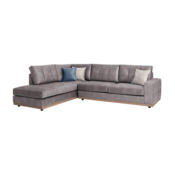 ΚΑΝΑΠΕΣ ΓΩΝΙΑΚΟΣ Π280xΒ220xΥ87cm ΑΡΙΣΤΕΡΗ ΓΩΝΙΑ ΓΚΡΙ / FYLLIANA 888-222-061