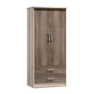 Ντουλάπα ρούχων δίφυλλη OLYMPUS pakoworld χρώμα castillo-toro 81x57x183εκ