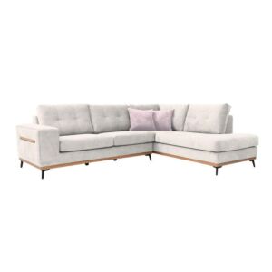 ΚΑΝΑΠΕΣ ΓΩΝΙΑΚΟΣ Π280ΧΒ220ΧΥ95CM ΔΕΞΙΑ ΓΩΝΙΑ ΑΣΠΡΟ / FYLLIANA 885-222-074